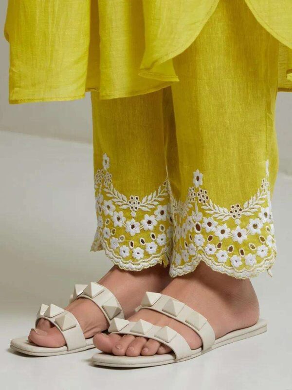 Women?s Traditional Cotton Kurta Palazzo Suit with Dupatta(L) - Image 5